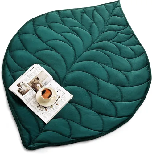 Vista 23 de Kaisa Manta con Peso para Adultos (5 libras, 23" x 29"), Manta de Regazo con Peso Suave Lavable a Máquina, Mantas Pequeñas Pesadas con Cuentas