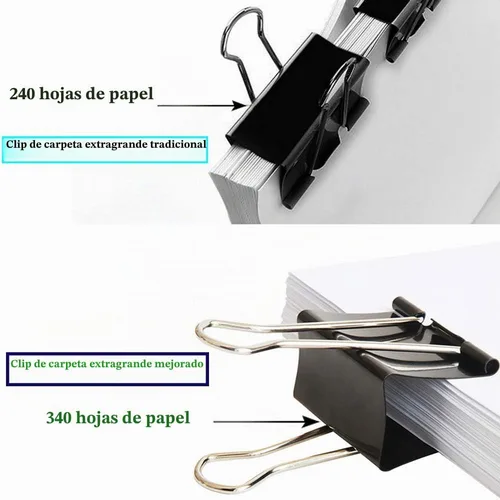 Vista 6 de Ufmarine Clips de carpeta extra grandes de 2.4 pulgadas de largo, clips de carpeta jumbo para oficina (8 piezas)