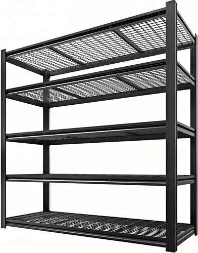Vista 9 de Estantería metálica de 5 niveles, estantes de almacenamiento ajustables, 72 pulgadas de alto x 35.43 pulgadas de ancho x 15.8 pulgadas