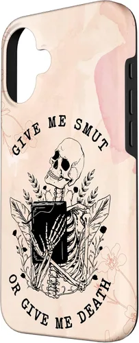 Vista 2 de iPhone 16 Romance Book Lover Smut Reader Give Me Smut Or Give Me Death Case
