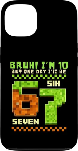 Vista 7 de Bruh I'm 10 But One-Day I'll Be 67 Retro 10th Birthday Kids Case for iPhone 17