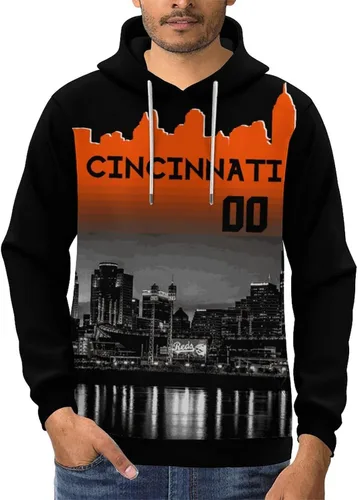 Vista 12 de Custom Football Hoodies City Night Skyline Personalized Sweatshirt Name Number Fan Gift Pullover for Men Women Youth