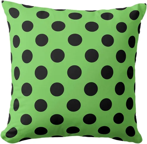 Vista 23 de Fundas de almohada de lunares negros sobre beige de 16 x 16 pulgadas, fundas de almohada decorativas rústicas y cuadradas para decoración del sofá
