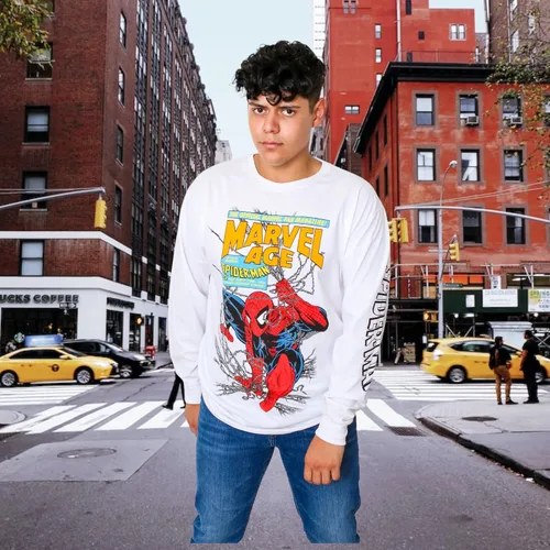Vista 5 de Marvel Spider-Man Age - Camiseta de manga larga para hombre