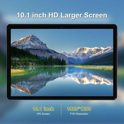 Vista 2 de 2025 Android 12 Tablets 10.1 Octa-Core 2 en 1 Tablet 64 GB + 512 GB Expandir incluye funda, teclado, lápiz capacitivo, cámara dual 13+5, pantalla