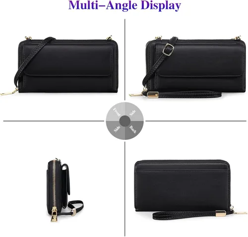 Vista 3 de FALAN MULE Bolso cruzado pequeño para teléfono celular para mujer, cartera de piel sintética