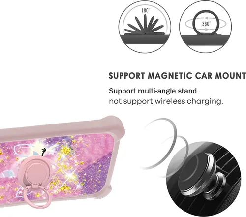Vista 4 de jioeuinly Vortex Z22 - Funda compatible con Vortex Z22 con protector de pantalla de vidrio templado, policarbonato duro + silicona suave, soporte
