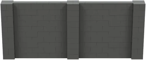 Vista 157 de EverBlock Kit de pared de 5 x 4 pies Bloques de construcción modulares Sistema de pared para edificios, pantallas y estructuras Divisor
