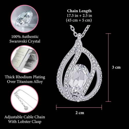 Vista 14 de TRYNDI Collar - Regalos para esposa del marido: Navidad, aniversario, ideas de cumpleaños; regalos románticos para ella