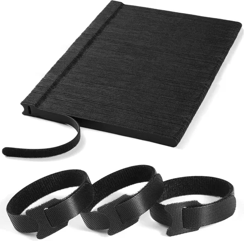 Vista 7 de 100 bridas reutilizables de 8 pulgadas Envolturas de cable ajustables, correas de cable Organizador de cables de gancho y bucle, organización