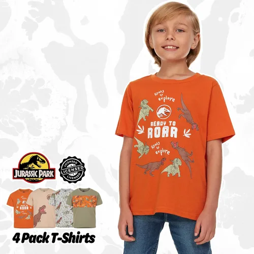 Vista 6 de Jurassic World Park - Camiseta de manga corta para niños (4 unidades)