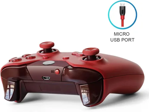 Vista 4 de Wuthur Control inalámbrico para Xbox One, Xbox Series XS, Xbox One XS y PC con doble vibración, batería, conector de auriculares