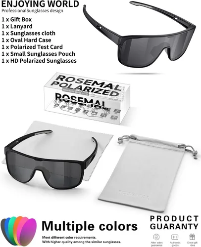 Vista 6 de Gafas de sol deportivas polarizadas para hombres y mujeres, jóvenes, béisbol, correr, ciclismo, conducción, pesca, tenis, golf, motor TAC UV400 TR90