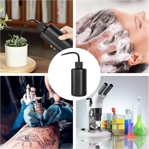 Vista 5 de Botella de Lavado 2 piezas 250ml/8oz Herramientas de Riego de Seguridad, Plástico Económico de Compresión para Lavado y Limpieza con Boca Estrecha