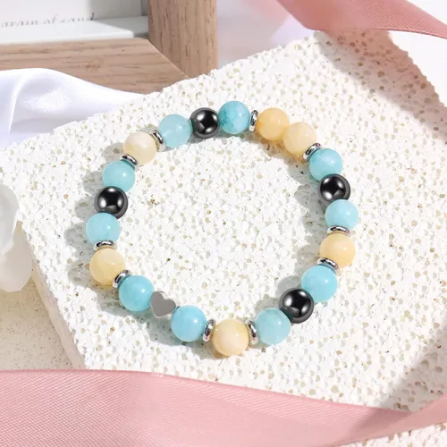 Vista 3 de Joyas y tarjetas de piedras naturales pulseras para hermana, regalos de cumpleaños para hermana, mejor amiga