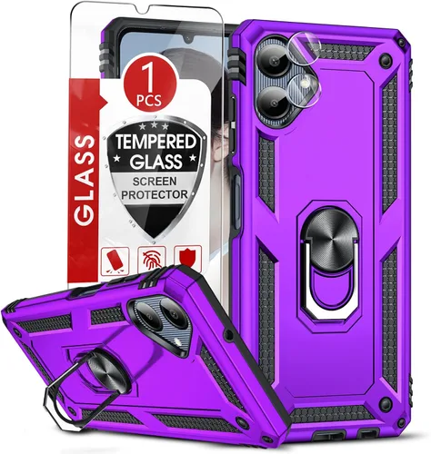 Vista 24 de LeYi para Samsung Galaxy A03S Funda de teléfono, Funda Samsung AO3S con [Paquete de 2] Protector de pantalla, [Calidad militar] Funda protectora