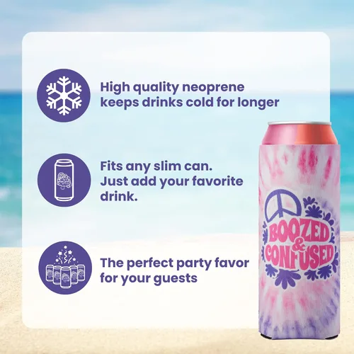 Vista 5 de Aturdido & Comprometido despedida de soltera Coozies Skinny Can Incluye Bride Coozie y Slim Bachelorette Coozies para fiesta de los 70