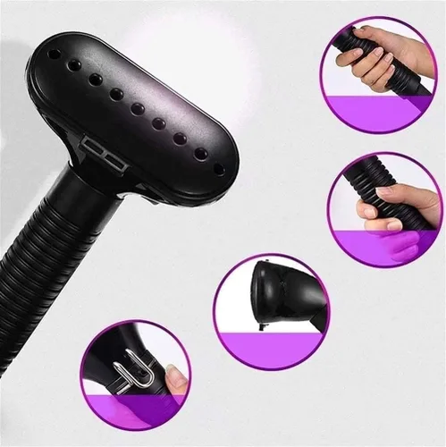 Vista 5 de Vaporizador de ropa, vaporizador de tela potente resistente con tabla de planchar, 6 niveles de vapor, vapor continuo perfecto
