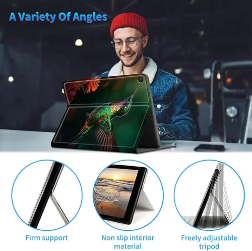 Vista 3 de Funda delgada para Samsung Galaxy Tab S6 Lite de 10.4 pulgadas modelo 2022/2020 + 1 almohadilla de limpieza de pantalla, funda de piel sintética
