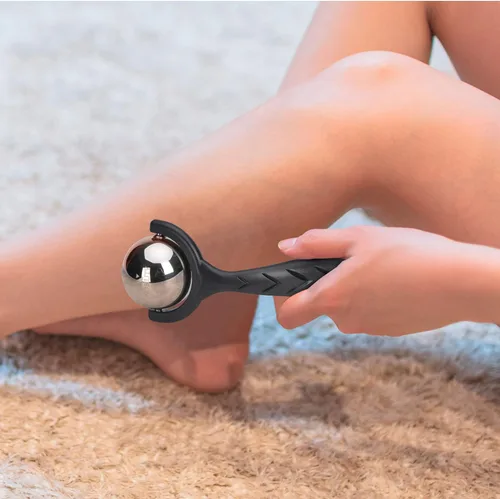 Vista 5 de Nobility Rodillo de bola de masaje: frío y caliente para el tejido profundo y el dolor muscular para aliviar la rigidez y el estrés, cuerpo, cuello