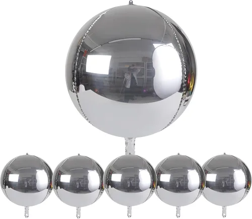 Vista 9 de Globos metálicos grandes de oro rosa de 15 pulgadas, paquete de 6 globos de tereftalato de polietileno, guirnalda de globos, globos de aluminio