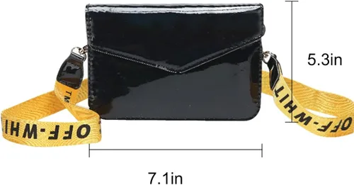 Vista 2 de Monique Bolso holográfico del sobre del embrague de las mujeres pequeño bolso cruzado bolso de hombro