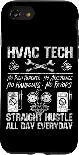 Vista 18 de HVAC Technician Tech Vintage HVAC Tech No Rich Parents No Case for iPhone 16
