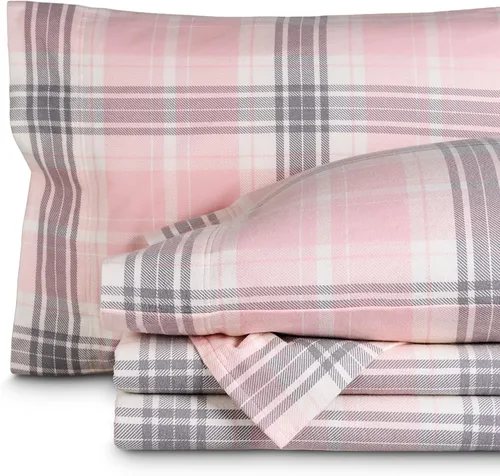 Vista 17 de Bare Home - Juego de sábanas de franela de doble cepillado para mayor suavidad y comodidad, 100 % algodón, aterciopelado, suave, pesado, bolsillo