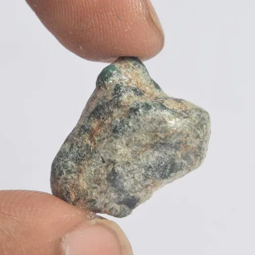 Vista 2 de Fuchsita esmeralda verde, 25.50 quilates, cristales curativos en bruto certificados naturales, piedras preciosas verdes esmeralda para joyas, Piedra