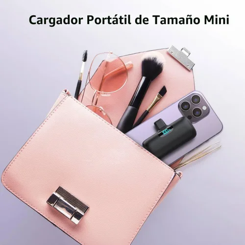 Vista 5 de [Paquete de 2] Cargador portátil para iPhone 17/16/15, Mini Power Bank 5000mAh PD USB C Cargador de teléfono portátil, Paquete de batería esencial