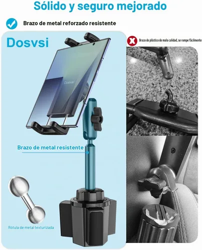 Vista 5 de Soporte de tableta para coche, soporte de tableta para camión, brazo