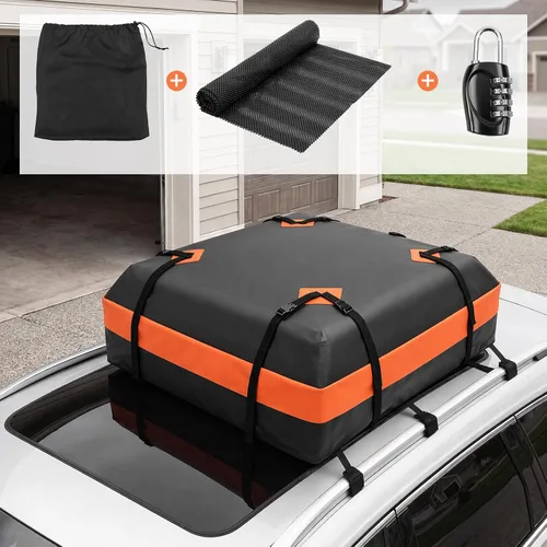 Vista 8 de Bolsa de transporte de carga impermeable para techo de coche de Mandarina