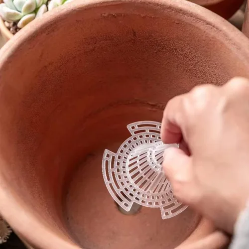 Vista 7 de Grava para macetas de drenaje, agujero de plástico para macetas, almohadilla de malla, forma de cono para plantas, rejilla inferior, pantalla