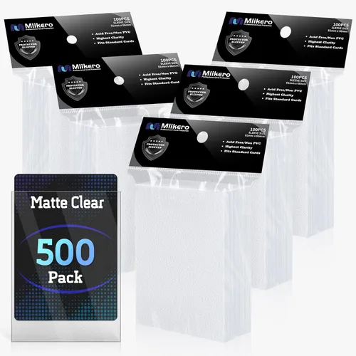 Vista 11 de Mlikero 1200 fundas para tarjetas, fundas para tarjetas mágicas mate, suaves y resistentes al desgarro, aptas para MTG, TCG, CCG (12 colores)