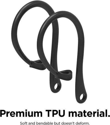 Vista 5 de elago Ganchos para las orejas diseñados para AirPods Pro 3 y Pro 2 y Pro, 4, 3, 2 y 1, accesorios para auriculares, antideslizantes, diseño Negro