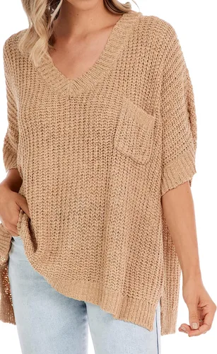 Vista 5 de Mud Pie Suéter con cuello en V Theo para mujer