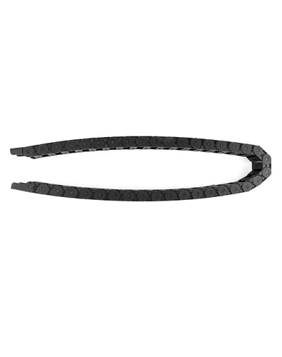 Vista 3 de QWORK R28/38 - Cadena de arrastre de cable de plástico negro semicerrada de 0.591 in x 1.181 in, paquete de 4 unidades de 3.3 ft de longitud