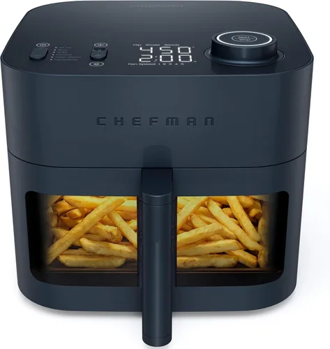 Vista 12 de Chefman Freidora de aire Crispinator 7 en 1 con capacidad de 8 cuartos de galón, temperatura máxima de 450 °F y tecnología TurboFry Pro