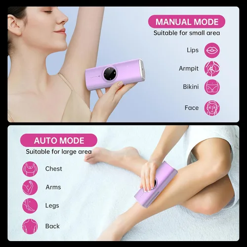 Vista 6 de AP30 Depilación láser para hombres y mujeres, dispositivo de depilación sin dolor, seguro y duradero, reduce el crecimiento corporal y facial