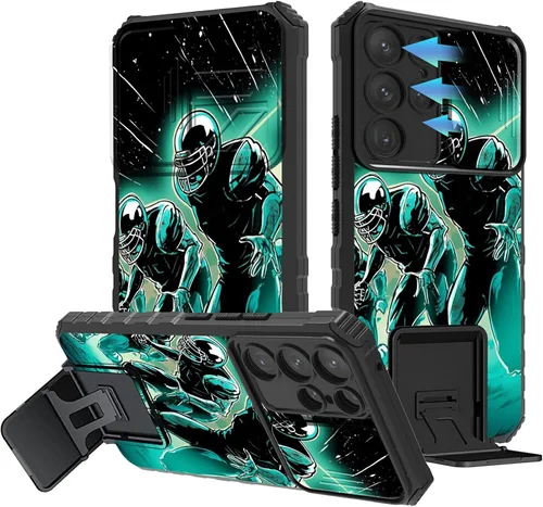 Vista 43 de Funda para Samsung Galaxy A13 5G/4G/A04S, Galaxy A13 5G con cubierta de cámara deslizante, funda de doble capa integrada con función atril
