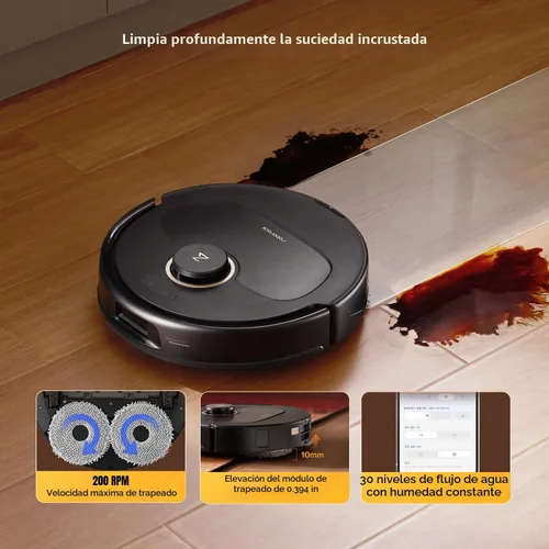Vista 11 de roborock Qrevo S5V Robot Vacuum and Mop, FlexiArm Edge Mopping, 12,000Pa