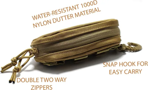 Vista 3 de Tactical Molle Glasses Case Tactical Eyeglasses Case Shockproof Sunglasses Carrying Protective Box with Clip