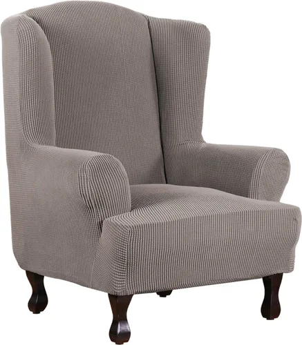 Vista 58 de H.VERSAILTEX Funda elástica para sofá, fundas suaves para muebles de 3 cojines, con tela jacquard gruesa a cuadros con parte inferior elástica, sofá