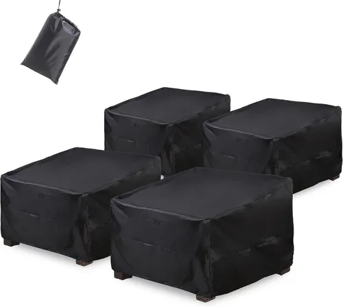 Vista 9 de ALSTER Fundas para Sillas de Patio Impermeables, Fundas para Sillas de Exterior (32" L x 37" A x 36" Al), Fundas de Muebles Negras Duraderas e