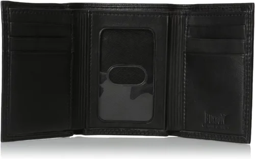 Vista 4 de Buxton Emblema para hombre - Cartera de piel con tres pliegues