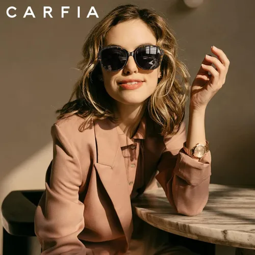 Vista 2 de Carfia Chic Fashion Sunglasses for Women Polarized Hand-crafted Acetate Eyewear - Exquisite Packaging