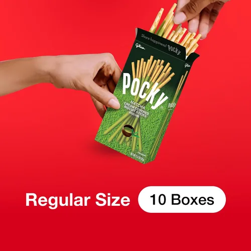 Vista 4 de Pocky - Palito de galletas, té verde matcha, 2.47 onzas (paquete de 10)