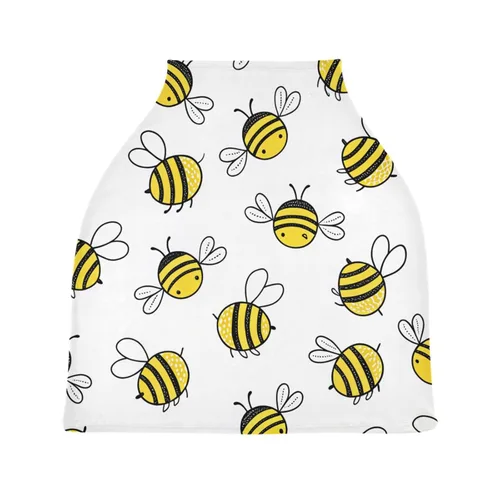 Vista 9 de Blueangle - Funda para asiento de coche con diseño de animales de bosque, elástica y suave, para lactancia materna, multiusos, transpirable