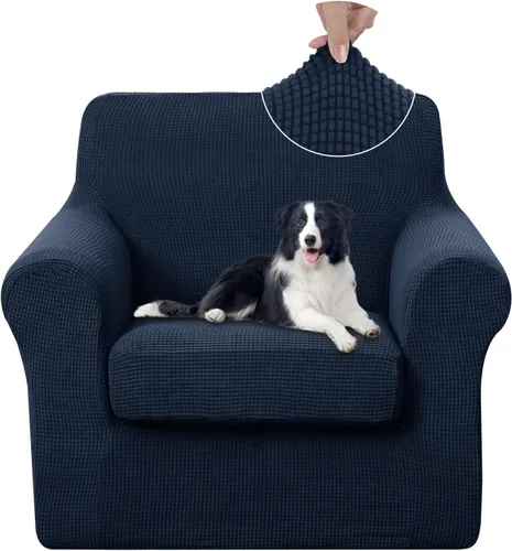 Vista 62 de U-NICE HOME Funda elástica para sofá de 3 piezas, funda de sofá lavable con cojín de asiento individual para sofá de 2 cojines, apta para mascotas