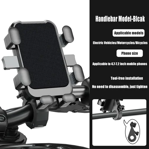 Vista 2 de Motorcycle Phone Mount for Suzuki GSX1300R Hayabusa GSX1300, Bike Phone Holder Motorcycle Cell Phone Holder, Quick Install Anti-Shake Motorcycle
